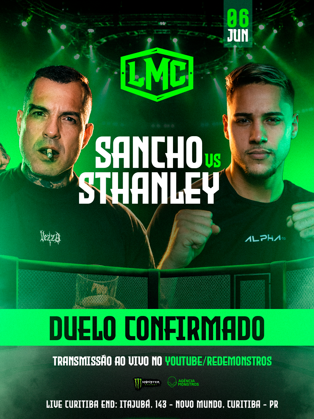 Luta 10 — Liga Monstro Combate, Curitiba 06 Jun 2026