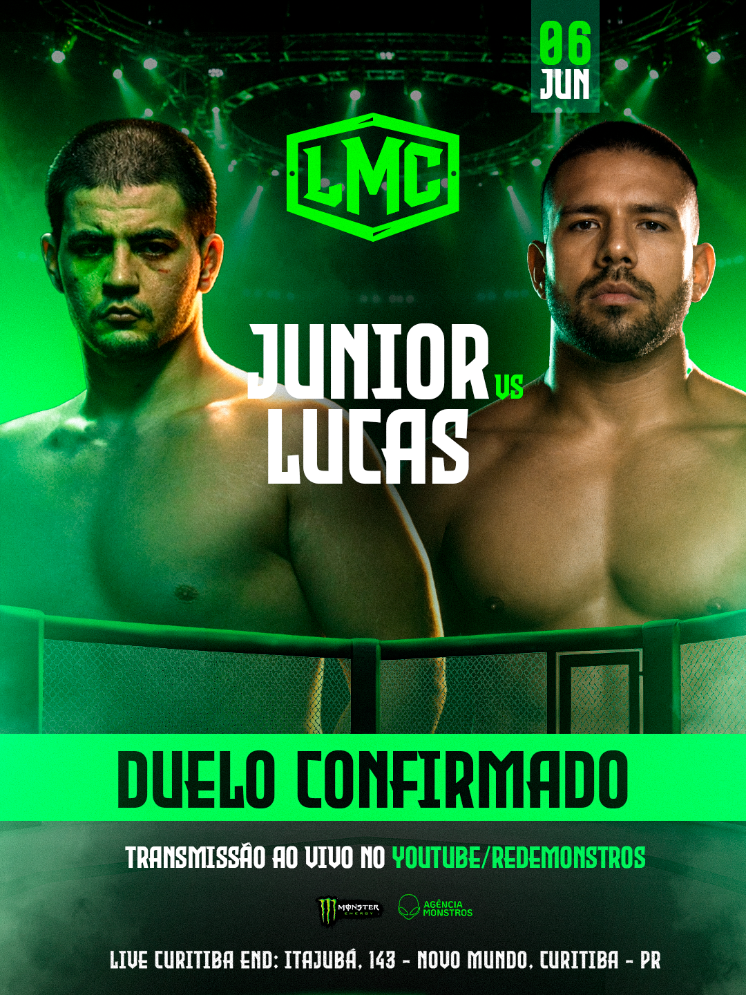 Luta 3 — MMA, Liga Monstro Combate, Curitiba 06 Jun 2026