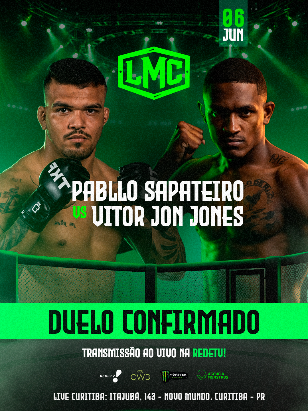 Luta 5 — MMA, Liga Monstro Combate, Curitiba 06 Jun 2026