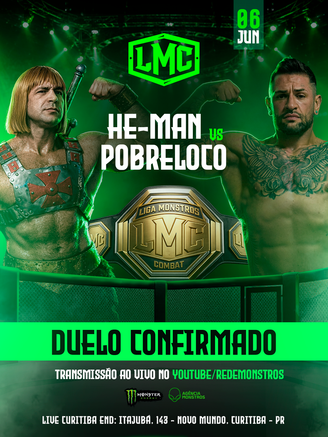 Luta 8 — Liga Monstro Combate, Curitiba 06 Jun 2026